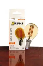 Orbus Orb-Gc45 Mum 4W E27 Şeffaf Dekoratif Led Filament Ampul