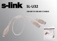 S-Lınk Sl-U32 Usb 2.0 Usb Erkek To 2X Usb Erkek