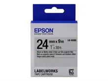 Epson Lk-6Sbe Mat Siyah Üzeri Mat Gümüş 24Mm 9Metre Etiket