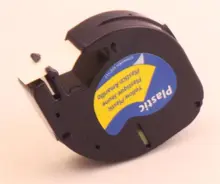 Krt-Muadil 12 Mm  Sarı Üzerine Siyah Plastik  4 Metre