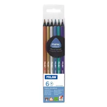 Mılan 7102306 Black Wood Metal Kuru Boya - 6 Lı
