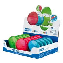 Mılan 4704116 Bubble Oval Kalemtraş/Silgi - Asorti - 16Adet