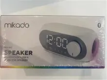 Mikado Md-W7 1200Mah 5W Beyaz Bluetooth-Aux-Derece-Usb-Fm Double Alarmlı Saat Speaker Speaker