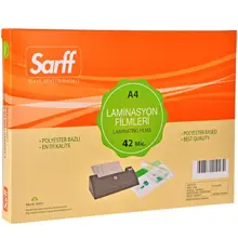 Sarff 42Mıc Laminasyon Filmleri - A4(216X303) - 100Adet