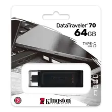 Kingston Dt70 64Gb Usb-C 3.2 Gen 1 Type-C Flash Bellek