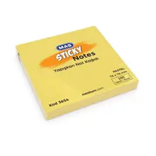 Mas 3654 Yapışkanlı Not Kağıdı 76Mmx76Mm 100 Sayfa Sarı Renk