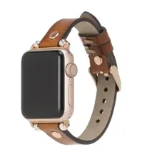 Apple Watch Uyumlu Deri Kordon 42-44-45Mm Rg Rst2Ef