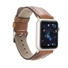 Apple Watch Uyumlu Deri Kordon 42-44-45Mm Rst2Ef Taba