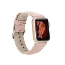 Apple Watch Uyumlu Deri Kordon 42-44-45Mm Nu2 Pembe