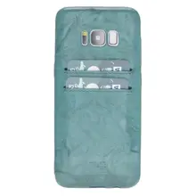 Samsung Galaxy S8 Uyumlu Deri Arka Kapak Fxcp Uccc B14 Yeşil
