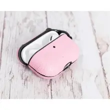 Apple Airpods Pro Uyumlu Deri Kılıf Juni Nu2 Pembe
