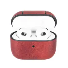 Apple Airpods 3.Nesil Uyumlu Deri Kılıf Juni Aa4 Kırmızı