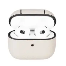 Apple Airpods 3.Nesil Uyumlu Deri Kılıf Juni Erc3 Bej