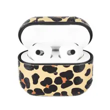 Apple Airpods 3.Nesil Uyumlu Deri Kılıf Juni Leo-Ne Leopar