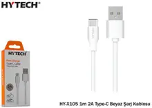 Hytech Hy-X105 1M 2A Type-C Siyah Şarj Kablosu