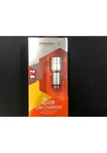 Megatech T05-M24 Renkli 2.4A 2Usb Çelik Araç Şarj Aleti