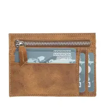 Zip Deri Fermuarlı Kartlık Zpch V18 Taba