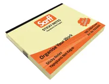 Sarff 100X75Mm Sarı Yapışkanlı Not Kağıdı - 100Yp