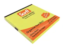 Sarff 75X75Mm Neon Sarı Yapışkanlı Not Kağıdı - 80Yp