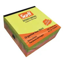 Sarff 75X75Mm Neon Renkler Küp Yapışkanlı Not Kağıdı(4X80) - 320Yp