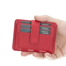 Çok Bölmeli Slim Deri Kartlık Blw019 Erc2 Kırmızı