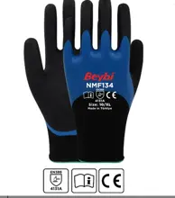 Beybi Nmf134 10Beden 12Li Double Mikro Köpük 3-4 Nitril Kaplı Polyester Örgü Eldiven
