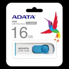 Adata C008-16Gb 16Gb Usb2.0 Classic (White + Blue) Flash Bellek