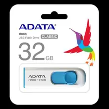 Adata C008-32Gb 32Gb Usb2.0 Classic (White + Blue) Flash Bellek