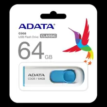 Adata C008-64Gb 64Gb Usb2.0 Classic (White + Blue) Flash Bellek