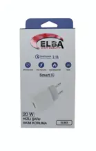 Elba Elb03-20Usb Beyaz 20W Usb Şarj Kafa Qc4.0(Akıllı Koruma-Hızlı Şarj-Isıya Dayanıklı)