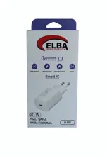 Elba Elb02-20Wpd Beyaz 20W Usb-C Şarj Kafa Pd 3.0-Qc4.0(Akıllı Koruma-Hızlı Şarj-Isıya Dayanıklı)