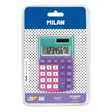 Mılan 151008Snprbl Sunset Hesap Makinesi 8 Hane Lila Pembe