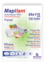 Mapilam 125 Micron Parlak Laminasyon Filmi (Büyük Kimlik) (85X115) 100 Lü