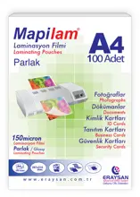 Mapilam 150 Micron Parlak Laminasyon Filmi (A4) 100 Lü