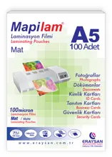 Mapilam 100 Micron Mat Laminasyon Filmi (A5)100 Lü