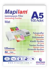 Mapilam 125 Micron Mat Laminasyon Filmi (A5) 100 Lü