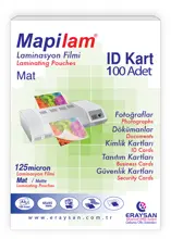 Mapilam 125 Micron Mat Laminasyon Filmi (Id Kart) (65X95) 100 Lü