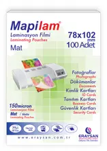 Mapilam 150 Micron Mat Laminasyon Filmi (Küçük Kimlik) (78X102) 100 Lü