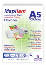 Mapilam 150 Micron Sıcak Photonex Laminasyon Filmi (A5) 100 Lü