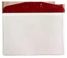 Mapi Pvc Kart Poşetleri (Oval) Kırmızı Şeritli 100Lü Paket