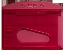 Mapi Çift Hazneli Kart Kabı Şeffaf Kırmızı 25Li Paket