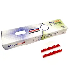 Mapibind 8Mm Plastik Spiral Kırmızı 100 Ad.