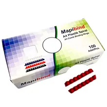 Mapibind 14Mm Plastik Spiral Kırmızı 100 Ad.