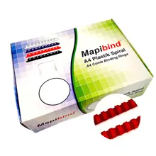 Mapibind 19Mm Plastik Spiral Kırmızı 100 Ad.