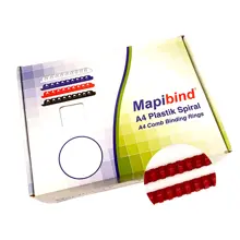 Mapibind 28Mm Plastik Spiral Kırmızı 50 Ad.