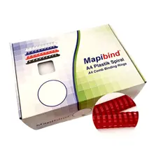 Mapibind 38Mm Plastik Spiral Kırmızı 50 Ad.