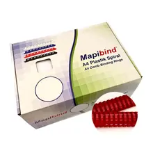 Mapibind 50Mm Plastik Spiral Kırmızı 50 Ad.