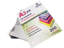 Mapi A3 Pvc Şeffaf Cilt Kapak 80 Micron 200 Lü