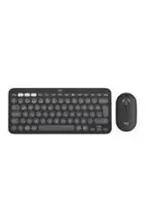 Logitech 920-012245 Grafit Pebble 2 Combo Çoklu Sessiz Kablosuz Türkçe Q Klavye Mouse Seti