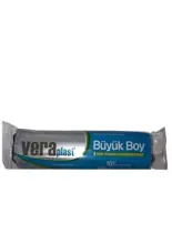 Vera Plast Büyük Boy Çöp Torbası 65X80Cm 10 Adet 1 Rulo